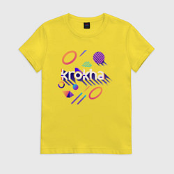 Футболка хлопковая женская Кроха, цвет: желтый