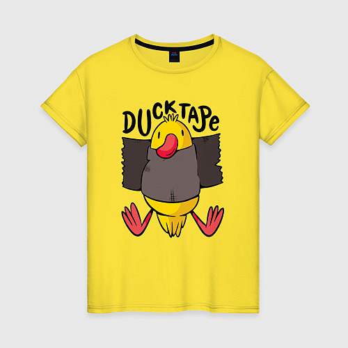 Женская футболка Duck tape / Желтый – фото 1