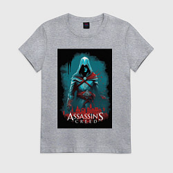 Футболка хлопковая женская Assassins creed тайные секреты, цвет: меланж