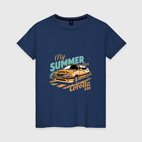 Женская футболка My Summer Car Toyota Corolla / Тёмно-синий – фото 1