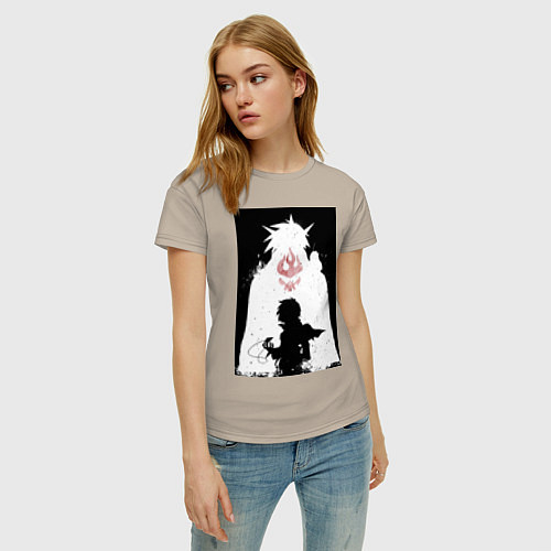 Женская футболка Гуррен-Лаганн пронзающий небеса Симон / Миндальный – фото 3