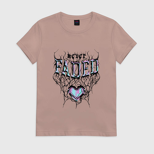 Женская футболка Сердце никогда не увядает / Пыльно-розовый – фото 1