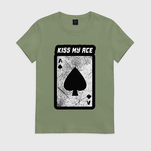 Женская футболка Поцелуй мой туз / Авокадо – фото 1
