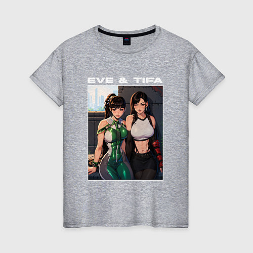 Женская футболка Ева и Тифа Stellar blade Fantasy / Меланж – фото 1