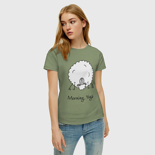 Женская футболка Утро и йога / Авокадо – фото 3