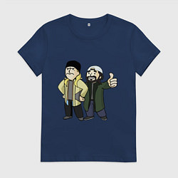Футболка хлопковая женская Vault Jay and silent Bob, цвет: тёмно-синий