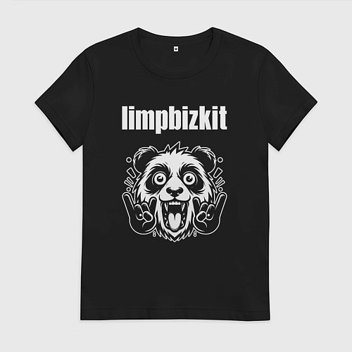 Женская футболка Limp Bizkit rock panda / Черный – фото 1