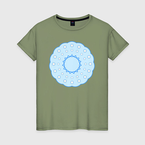 Женская футболка Круг из окружностей с кружочками / Авокадо – фото 1