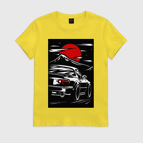 Женская футболка Мазда mx5 miata / Желтый – фото 1