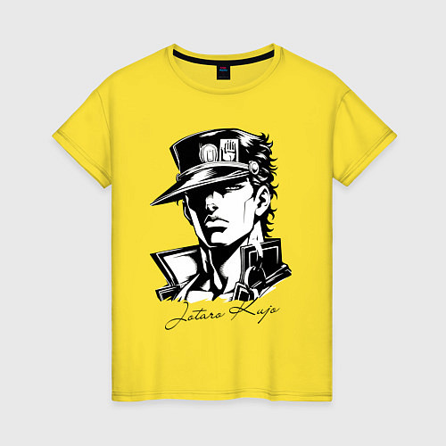 Женская футболка Jotaro Kujo - anime ai art / Желтый – фото 1