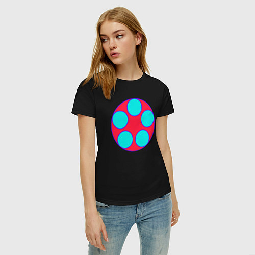 Женская футболка Круги в большом круге / Черный – фото 3