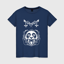 Футболка хлопковая женская Mayhem rock panda, цвет: тёмно-синий