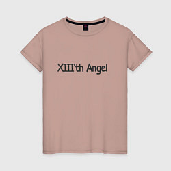 Футболка хлопковая женская XIIIth angel, цвет: пыльно-розовый