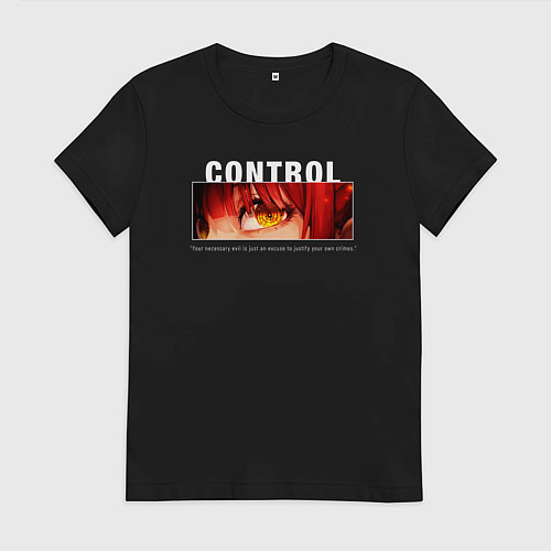 Женская футболка Глаза Макимы - Человек бензопила / Черный – фото 1