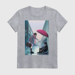 Футболка хлопковая женская Хиёри Ики Ято, цвет: меланж