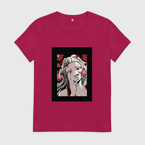 Женская футболка Клинок рассекающий демонов demon slayer Demon / Маджента – фото 1