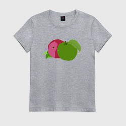 Женская футболка Яблоко пиксель арт