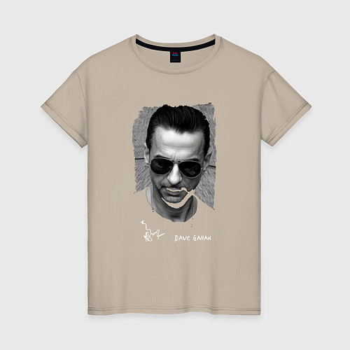 Женская футболка Depeche Mode - Dave Gahan face / Миндальный – фото 1