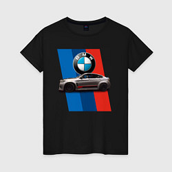 Футболка хлопковая женская Кроссовер BMW X6 M, цвет: черный