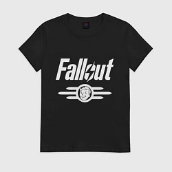 Футболка хлопковая женская Fallout - vault 33, цвет: черный