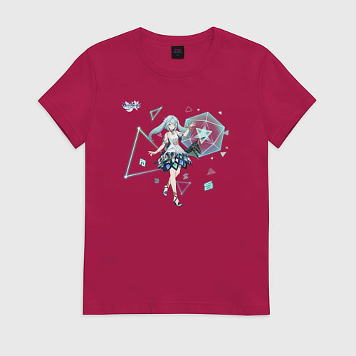 Женская футболка Фарузан из Геншин Импакт / Маджента – фото 1