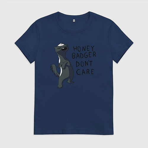 Женская футболка Медоед / Тёмно-синий – фото 1