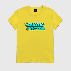 Футболка хлопковая женская Abiotic Factor, цвет: желтый