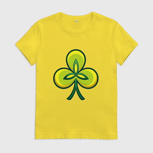 Женская футболка Ирландский трилистник / Желтый – фото 1