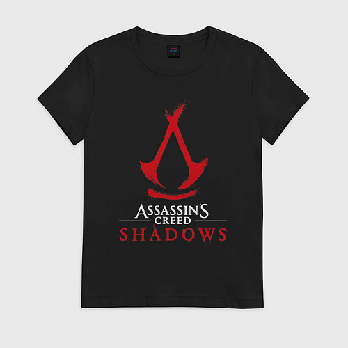 Женская футболка Assassins creed shadows logo / Черный – фото 1