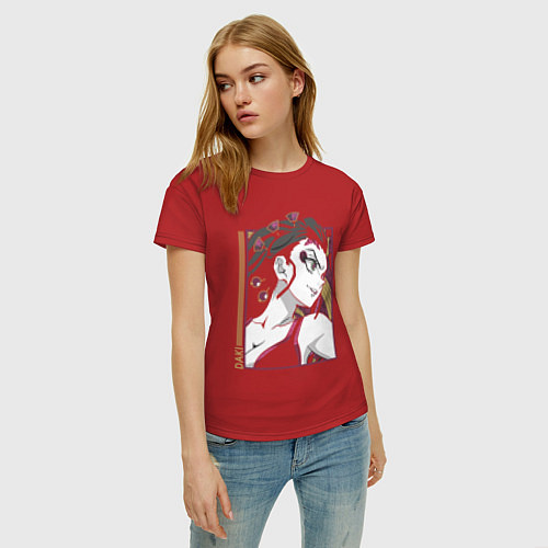 Женская футболка Клинок рассекающий демонов Даки демон / Красный – фото 3