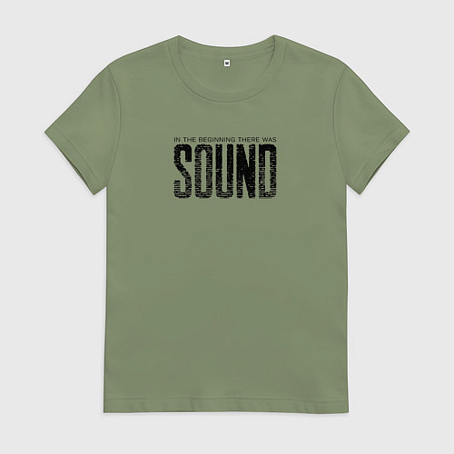 Женская футболка В начале был звук / Авокадо – фото 1