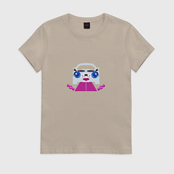 Женская футболка Машина белая