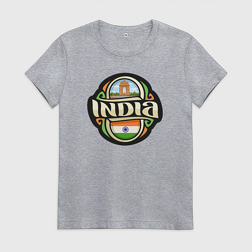Женская футболка India / Меланж – фото 1