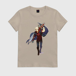 Футболка хлопковая женская Nero Devil may cry 4, цвет: миндальный