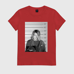 Женская футболка Курт Кобейн арестован