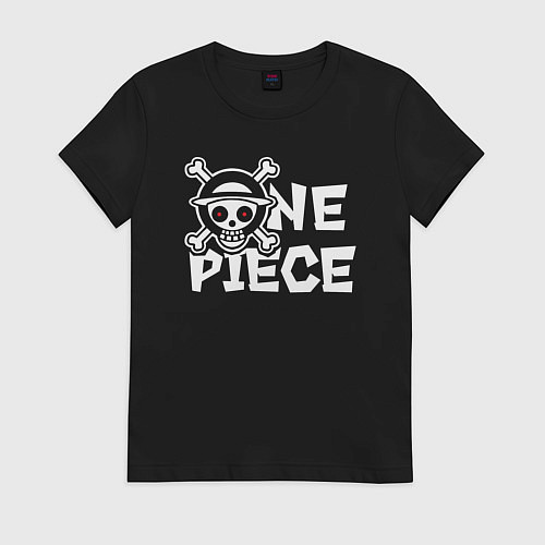 Женская футболка One piece - логотип / Черный – фото 1