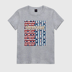 Футболка хлопковая женская Superstar-лоскутный пэчворк, цвет: меланж