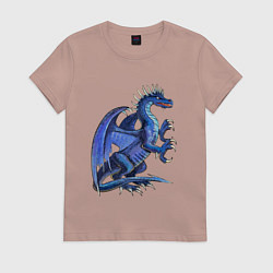 Футболка хлопковая женская Azure dragon, цвет: пыльно-розовый