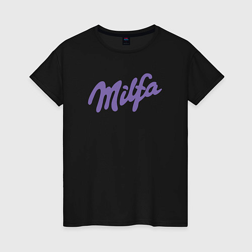 Женская футболка Milfa в стиле milka / Черный – фото 1