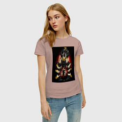 Футболка хлопковая женская Моя геройская академия Все За Одного, цвет: пыльно-розовый — фото 2