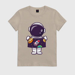 Женская футболка Космонавтик и космос