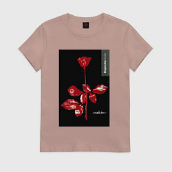 Футболка хлопковая женская Depeche mode rose, цвет: пыльно-розовый