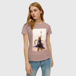 Футболка хлопковая женская Хвост Феи Нацу Драгнил, цвет: пыльно-розовый — фото 2