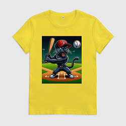 Женская футболка Пантера - баттер бейсбольной команды