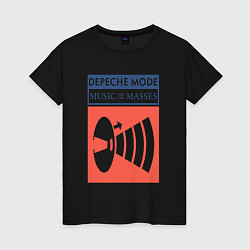 Футболка хлопковая женская Depeche Mode - Music for the masses merch, цвет: черный