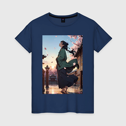 Женская футболка Монолог фармацевта Маомао во дворце / Тёмно-синий – фото 1