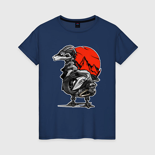 Женская футболка BMW GS Гусь / Тёмно-синий – фото 1