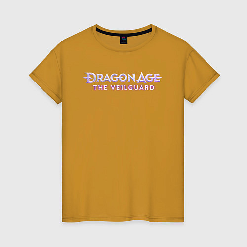 Женская футболка Dragon age the veilguard logo / Горчичный – фото 1