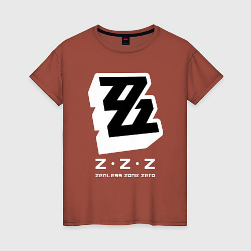 Женская футболка Zenless zone zero лого / Кирпичный – фото 1