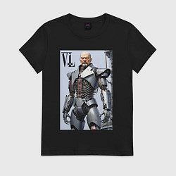 Женская футболка Vladimir Lenin - cyberpunk fantasy